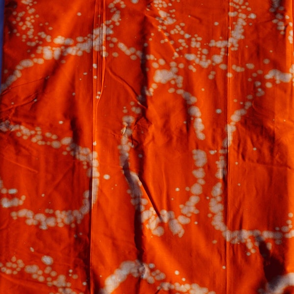 Orange - Batikstoff aus Tansania - afrikanischer Stoff