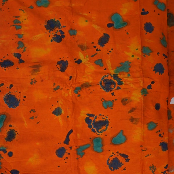 Orange #2 - Batikstoff aus Tansania - afrikanischer Stoff