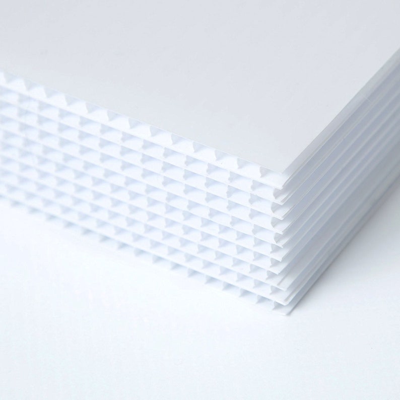 Coroplast White Corrugated Plastic Blanks Precut Etsy