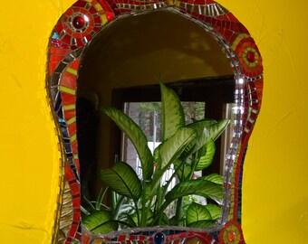 Mosaic mirror, oriental design