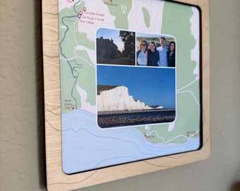 Custom Travel Map and Frame