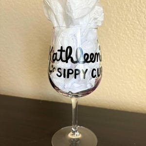 Custom Hand Painted Wine Glasses, Adult Sippy Cup! | Custom Personalized Wine Glasses | Painted Wine Glass, Fun Gifts for Wine Lovers