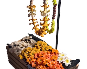 Puakenikeni Picks, Polymer Clay Puakenikeni Picks, Hawai’i Inspired Clay Flower, Handmade Puakenikeni Polymer Clay  Hair Pick