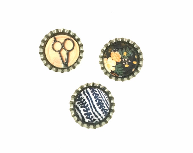 Set of 3 Decorative Fridge for Boards Refrigerator Floral Print