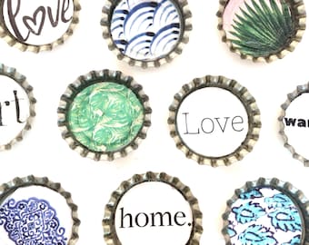 Magnets for Boards | Decorative Magnets | Set of 4 | Pretty Magnets | Refrigerator Magnets | Kitchen Magnets | Magnet Set for Fridge