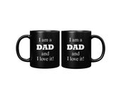 Love Being Dad Black Mug