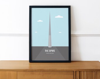 The Spire Dublin, Unframed Print, Irish Gift, Dublin Art