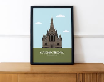 Glasgow Cathedral Unframed Print, Scotland Gift, Scottish Art