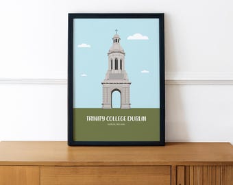 Trinity College Dublin Unframed Print, Irish Gift, Dublin Art