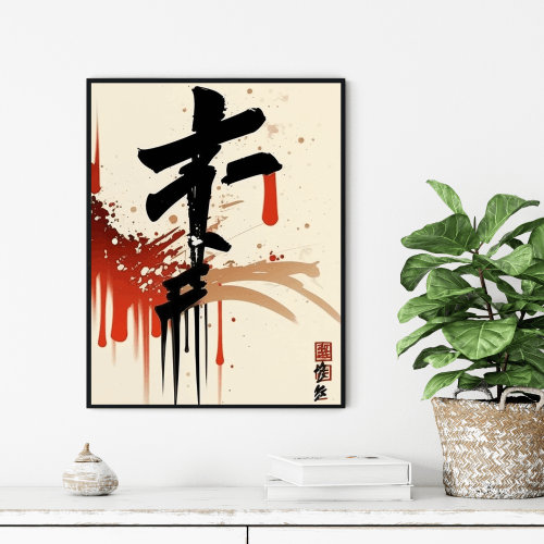 Japanese Kanji Decoration | Kanji Art | Japanese Wall Art