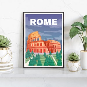 Roma Wall Art Print - Roma, poster di Roma, regalo di nozze, regalo di compleanno