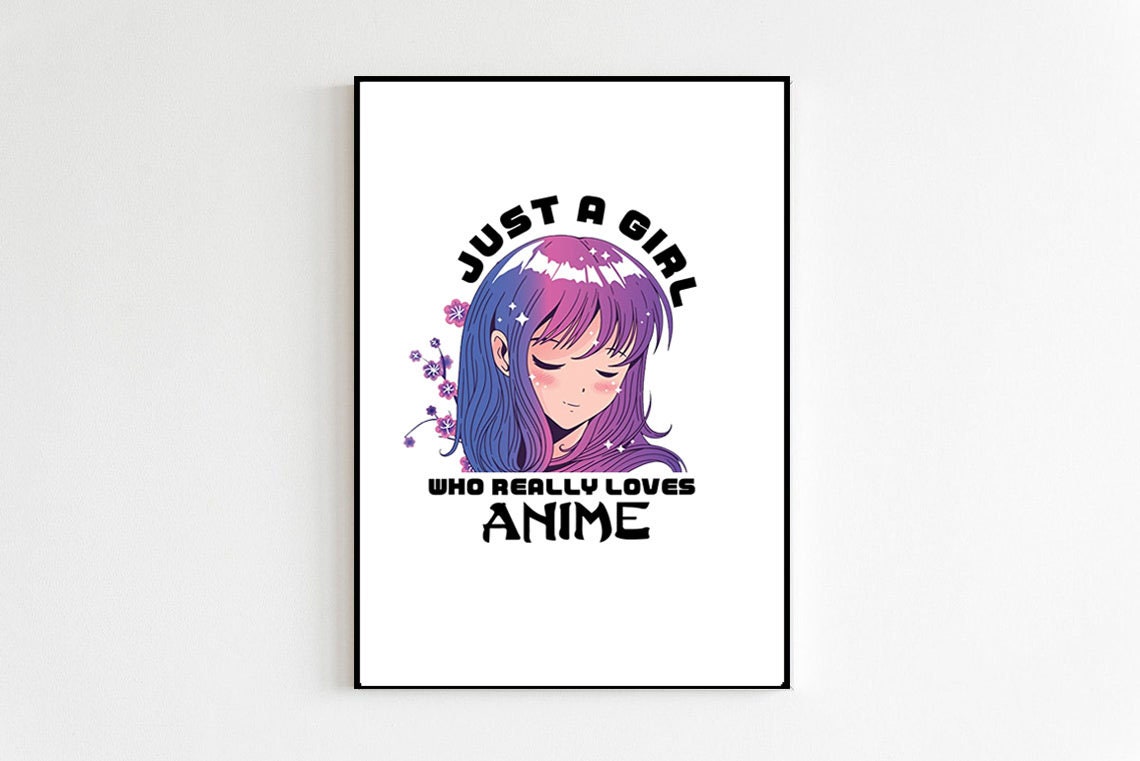 cute anime girl Art Print by ahmadsarah