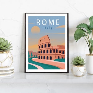 Roma Wall Art Print - Roma, poster di Roma, regalo di nozze, regalo di compleanno