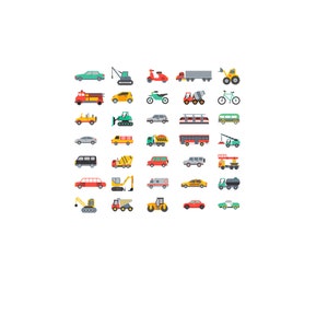 Transport cartoon kids wall stickers wall decals. Peel and stick removable wall stickers for kids nursery, bedroom and living room