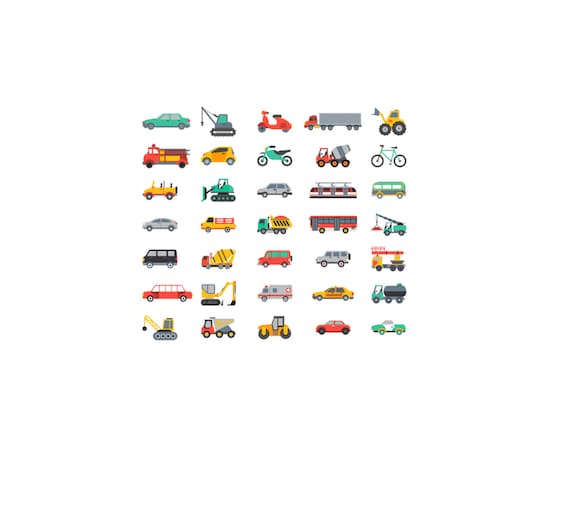 Removable Transport Wall Decals For Kids Room - Small Cars Peel & Stick Wall Stickers For Boys Bedroom, Nursery Decor