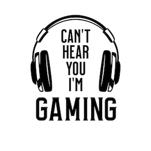 Video Game Can&#39;t Hear You I&#39;m Gaming Gamer Wall Sticker Decal Art Decor Sticker Vinyl Gamer Wall Sticker For Kids Teens Rooms Gaming Rooms