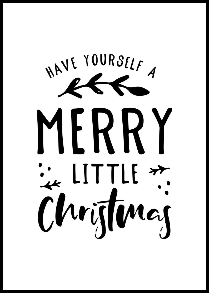 Heb jezelf een vrolijk kerstfeest | Kerst Poster Print | Kerst Decor | Kerstdecoratie | Kerst Wall Art Prints Deco afbeelding 2