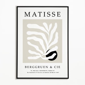 Galleria di stampe Matisse, arte da parete, poster per la mostra, foglia astratta