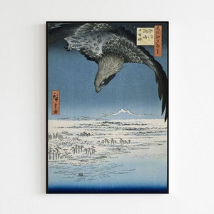 Japanese Vintage Style Art Utagawa Hiroshige Unframed Print Famous Views Of Edo Eagle | Japan Designs Poster Prints | Wall Art Room Decor