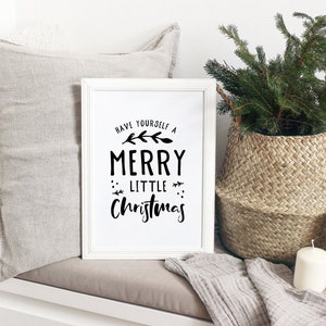 Heb jezelf een vrolijk kerstfeest | Kerst Poster Print | Kerst Decor | Kerstdecoratie | Kerst Wall Art Prints Deco afbeelding 3