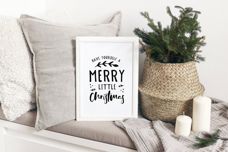 Heb jezelf een vrolijk kerstfeest | Kerst Poster Print | Kerst Decor | Kerstdecoratie | Kerst Wall Art Prints Deco afbeelding 3