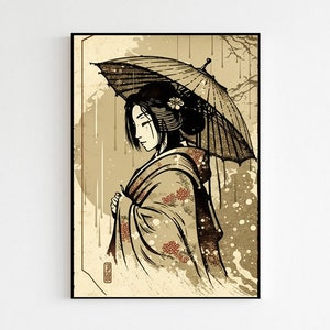 Asian Traditional Statement Art | Minimalist Japanese Aesthetic Poster | High-Quality Art Print for Decoration