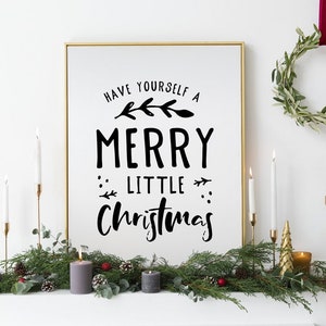Heb jezelf een vrolijk kerstfeest | Kerst Poster Print | Kerst Decor | Kerstdecoratie | Kerst Wall Art Prints Deco afbeelding 1
