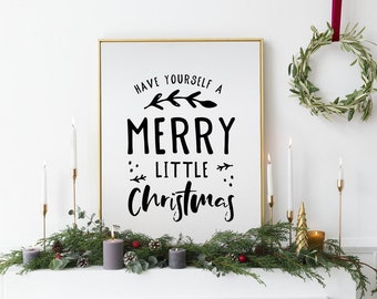 Have Yourself A Merry Christmas | Christmas Poster Print | Christmas Decor | Christmas Decoration | Christmas Wall Art Prints Deco