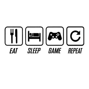 Eet Slaap Spel Repeat Gamer Muur Sticker Decal Art Decor Sticker Vinyl Gamer Muur Sticker Voor Kinderen Tieners Kamers Gaming Rooms