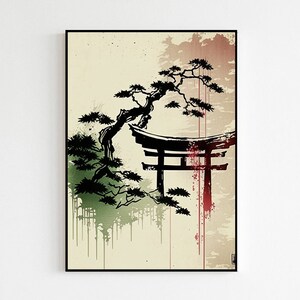 Japanese Landscape Wall Art | Asian Traditional Statement Art | Minimalist Japanese Aesthetic Poster | High-Quality Art Print for Decoration