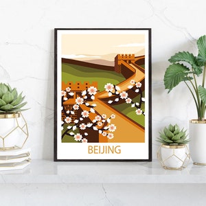 Beijing Wall Art Print - Beijing  ,Beijing  poster, Wedding gift, Birthday present