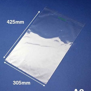 Biodegradeable A3 305x425mm & A4 215mmx305mm Cello Bags for Cards Eco-friendly Compostable Greeting Card Bag Compostable Bag Self Seal Lip image 1