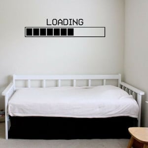 Gaming Wall Sticker Decal Loading Bar Gaming Gamer Boys Girls Teenager Kids Bedroom Wall Art Decor Vinyl Sticker Kids Decal