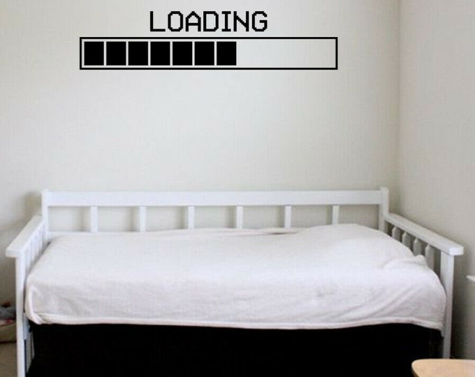 Gaming Wall Sticker Decal Loading Bar Gaming Gamer Boys Girls Teenager Kids Bedroom Wall Art Decor Vinyl Sticker Kids Decal