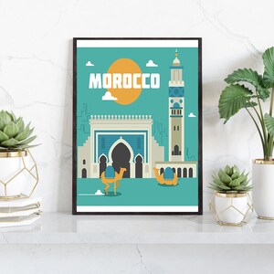 Marocco Wall Art Print - Marocco, poster del Marocco, regalo di nozze, regalo di compleanno