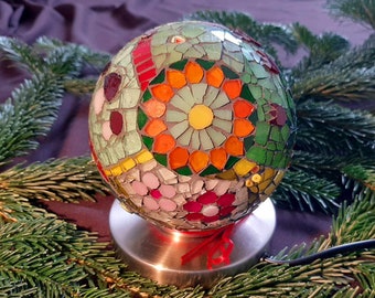 Unique glass mosaic ball lamp