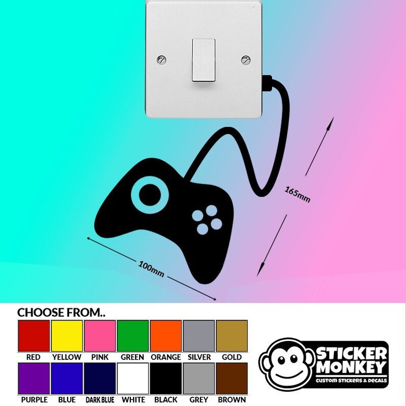 Games Controller Switch / Wall / Socket Vinyl Decal Sticker Etsy UK