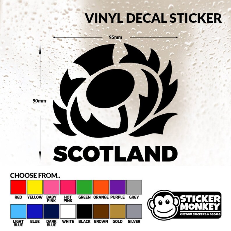 SCOTTISH THISTLE SCOTLAND Car Decal Sticker Windon Bumper Etsy UK