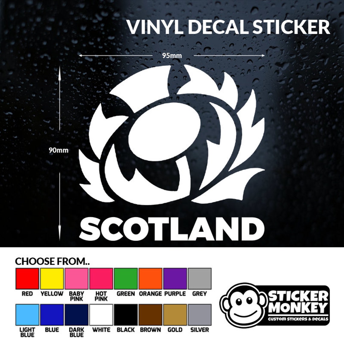 SCOTTISH THISTLE SCOTLAND Car Decal Sticker Windon Bumper Etsy UK