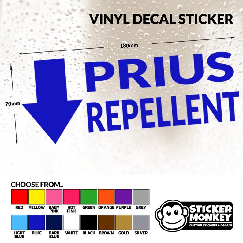 Prius Repellent Funny Vinyl Decal Sticker Car/van/jdm Etsy