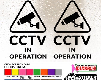 Sign MISC35 CCTV Window Sticker - Security Camera, 100mm x 150mm A6 