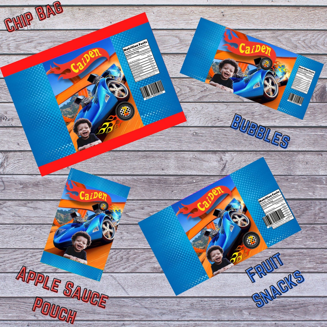 Hot Wheels Inspired Labels Chip Bag and More - Etsy