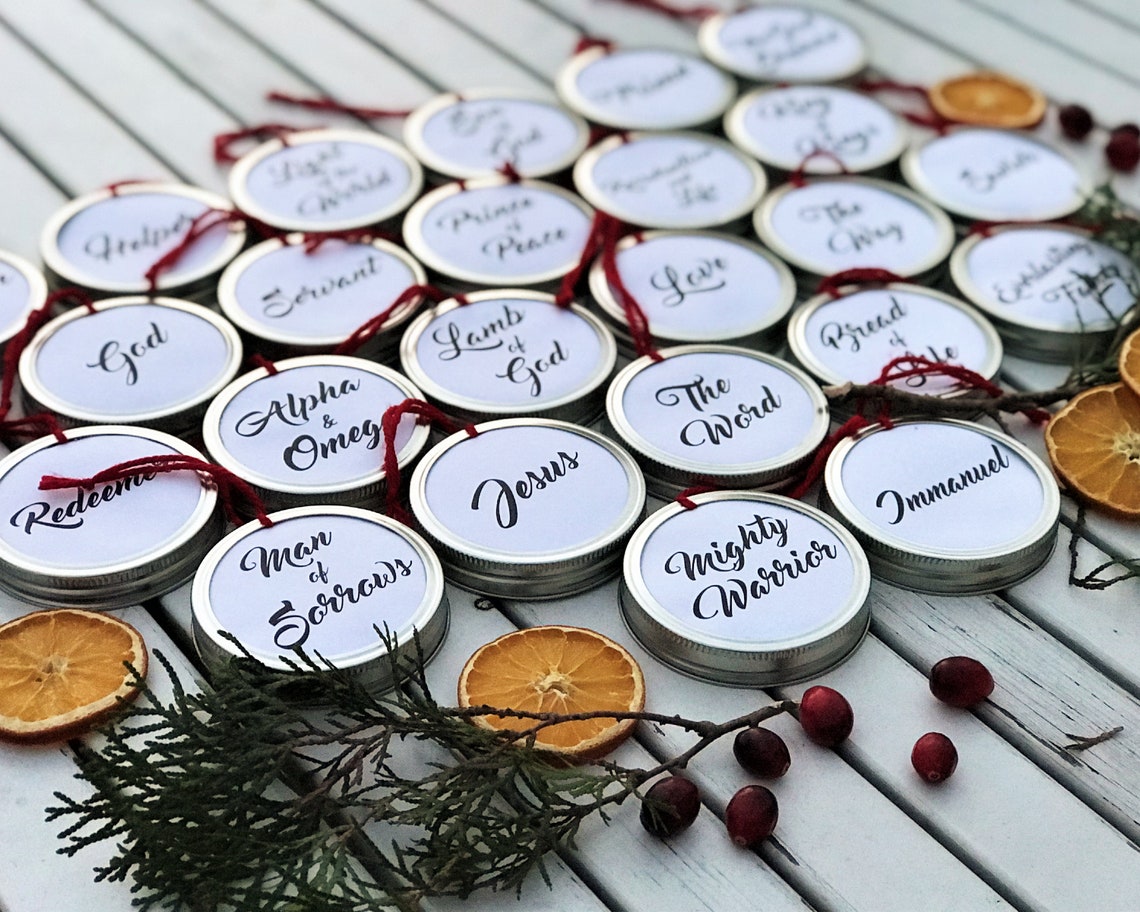 Names Of Jesus Advent Calendar PDF 24 Printable Ornaments Etsy