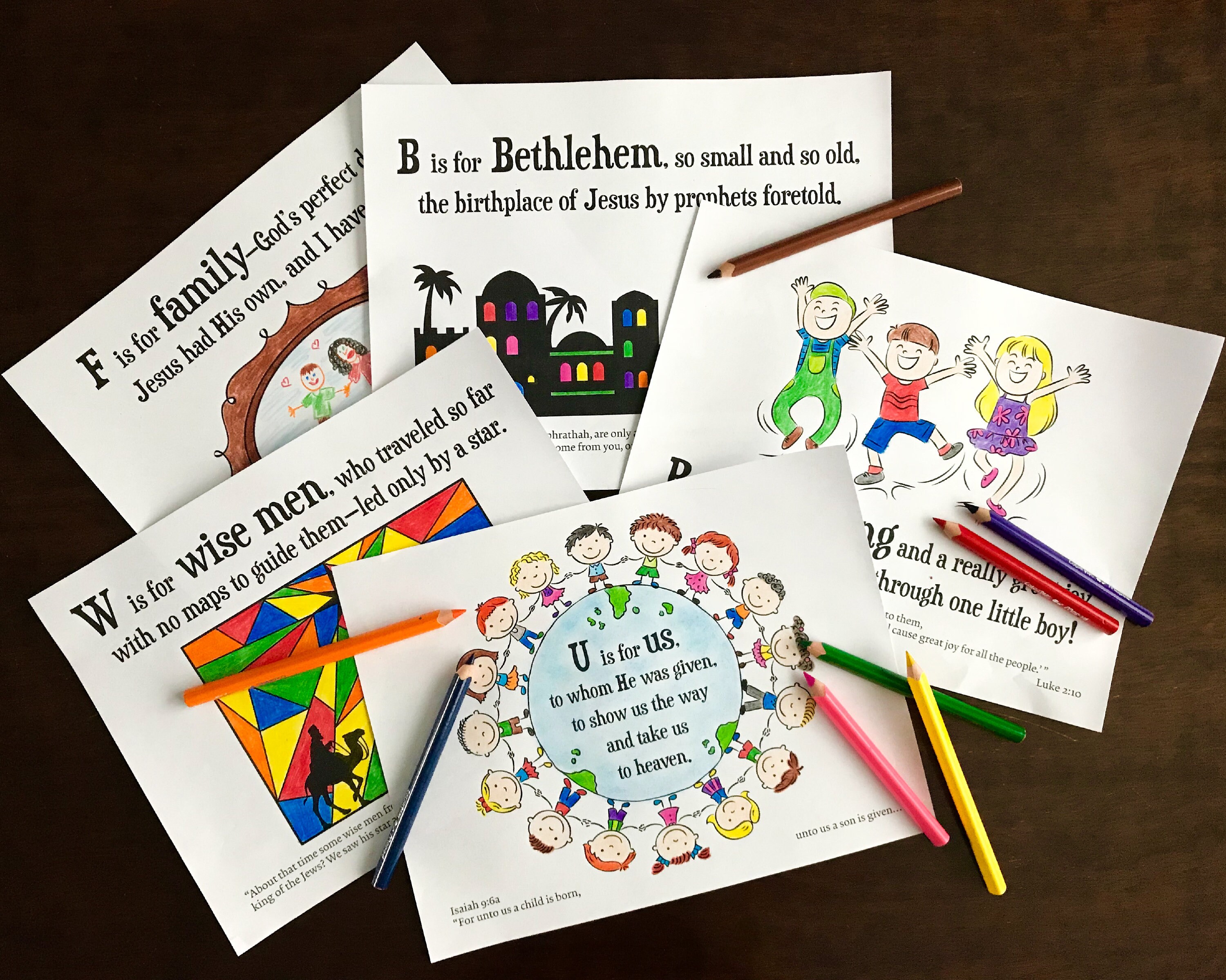Christmas ABC Advent Calendar W/ Daily Devotions, Printable PDF, 26