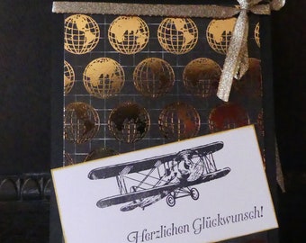 Grußkarte " Flieger"