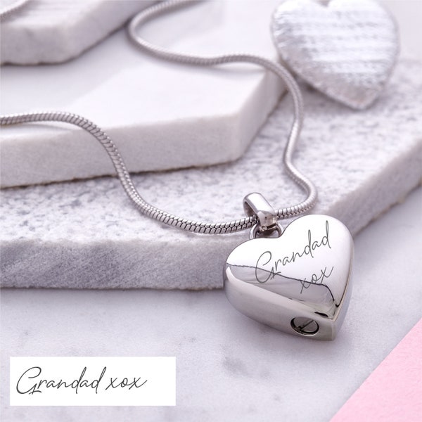 Handwriting Urn Necklace • Ashes Necklace • Cremation Jewellery • Cremation Necklace • Ashes Jewellery • Memorial Jewellery · Memorial Gift