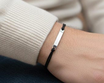 Armband mit gravierter Handschrift für Herren | Graviertes Erinnerungsgeschenk für ihn | Zum Gedenken an den Vater | Personalisiertes Weihnachtsgeschenk für Ehemann oder Sohn