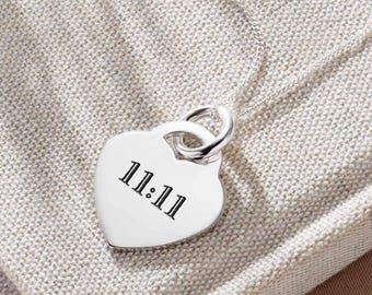 Collana Con Ciondolo 11:11 Numeri Angelo – Acciaio Inox Argentato – Sirella - Foto 2