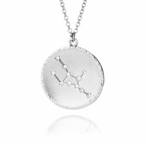 Sterling silver virgo constellation necklace - star sign jewellery - astrology necklace