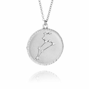 Sterling silver leo constellation necklace - Star sign jewellery - astrology necklace - Memorial gift - Bereavement gift - Special Keepsake